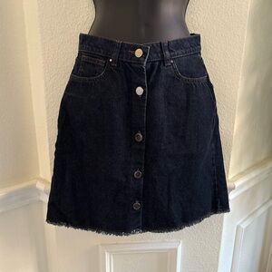 Massimo Dutti Dark Denim A-Line Skirt